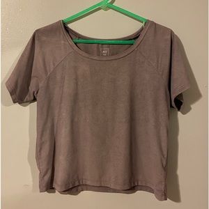 purple/grayish super soft crop top